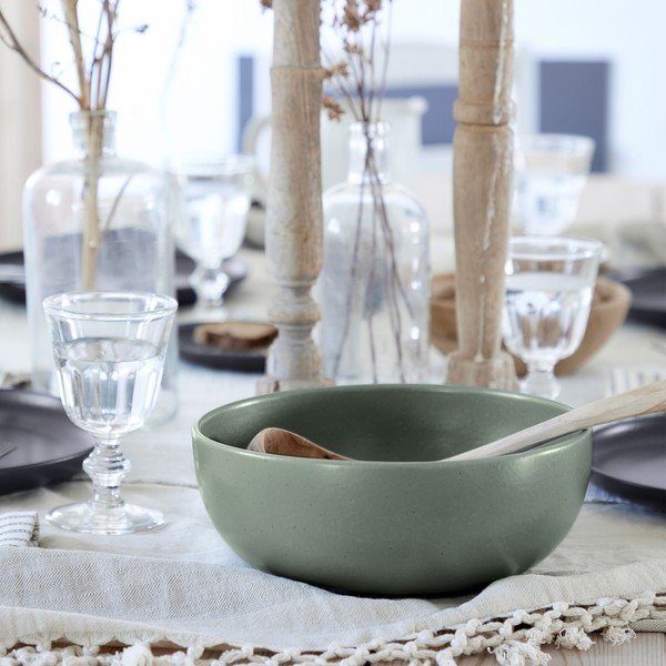 Zielona kamionkowa miska do serwowania ø 25 cm Pacifica – Casafina-image-1