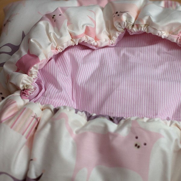 Dziecięcy śpiworek Bartex Różowe zwierzątka, 70x180 cm-image-1