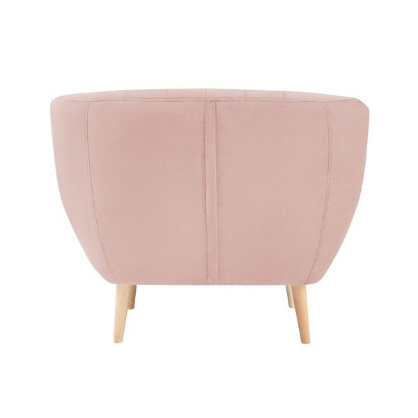 Jasnoróżowy aksamitny fotel Mazzini Sofas Sardaigne-image-4
