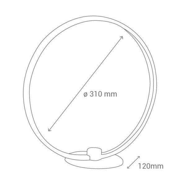 Biała owalna lampa stołowa SULION Framed-image-2
