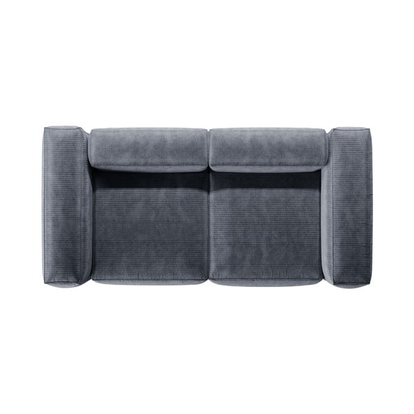 Szaroniebieska sztruksowa sofa 224 cm Bergamo – Cosmopolitan Design-image-3