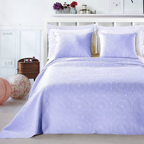 Jasnofioletowy komplet na łóżko z mikrowłókna DecoKing Elodie, 170x210 cm