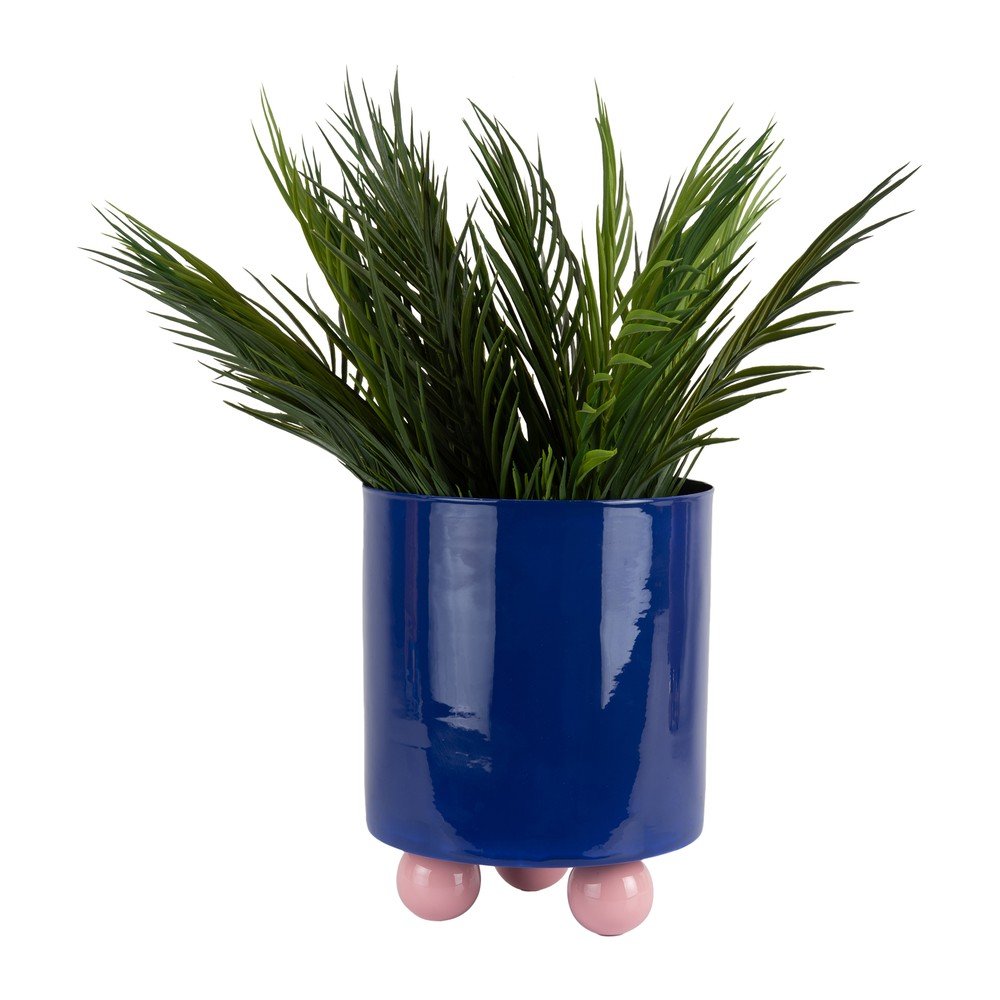 Metalowa ręcznie wykonana osłonka na doniczkę ø 20 cm Double Funky – PT LIVING (zdjęcie 5)