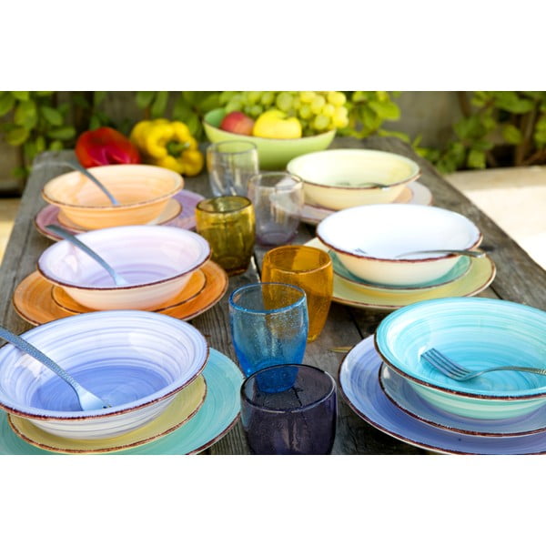 18-częściowy komplet naczyń z kamionki Villa d'Este Acquerello-image-1