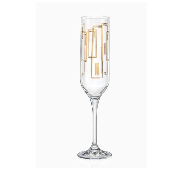 Zestaw 6 kieliszków do szampana Crystalex Luxury Contour, 200 ml