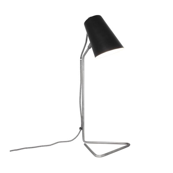 Czarna cynkowa lampka stołowa Strömshaga Bertil
