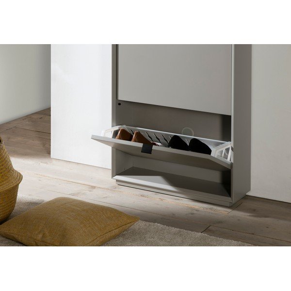 Szara szafka na buty z 4 szufladami Marckeric Luka-image-4