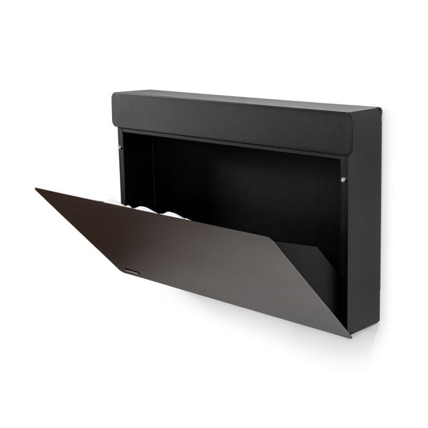 Czarna metalowa uchylna/wisząca szafka na buty 78x48x13 cm Luigi – Spinder Design-image-3