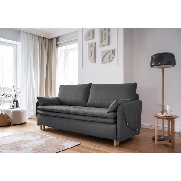 Ciemnoszara rozkładana sofa 207 cm Simon – Miuform-image-3