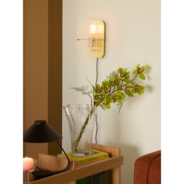 Kinkiet do kontaktu w kolorze mosiądzu Ruffle – Hübsch-image-1