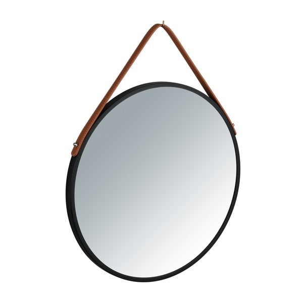 Czarne wiszące lustro Wenko Borrone, ø 40 cm-image-2