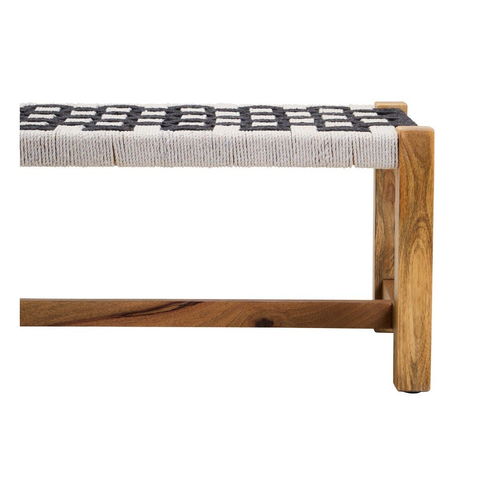 Czarno-biała drewniana ławka Satna – Premier Housewares (zdjęcie 9)