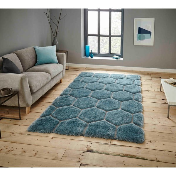 Niebieski dywan Think Rugs Noble House, 150x230 cm-image-1