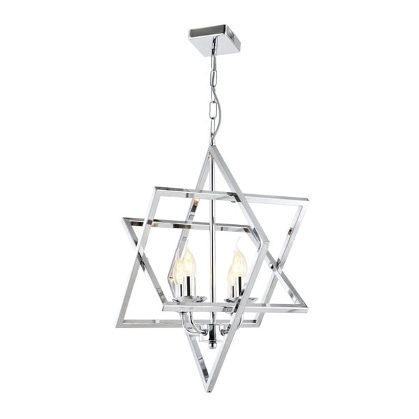 Lampa wisząca w kolorze srebra Avoni Lighting 1586 Series Chrome Chandelier