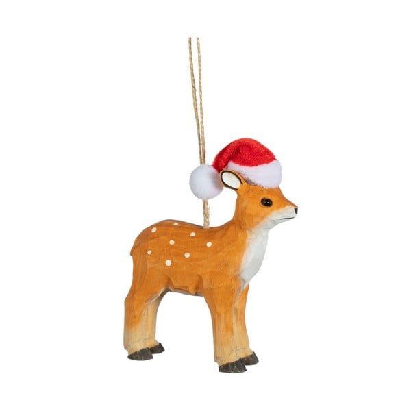 Drewniana ozdoba świąteczna wykonana ręcznie 10 cm Deer – Sass & Belle