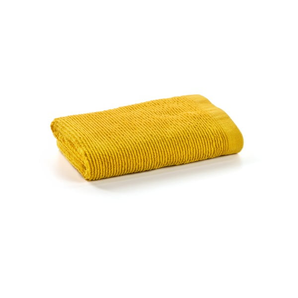 Żółty ręcznik bawełniany Kave Home Miekki, 50x100 cm