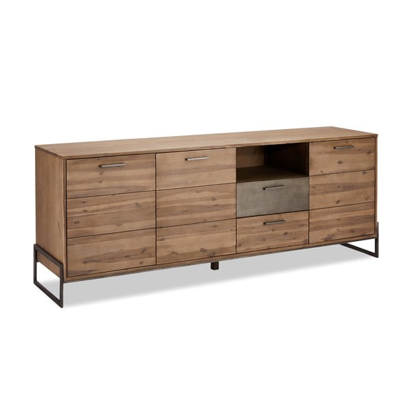 Duża brązowa komoda z litego drewna Frunhouse Mallorca-image-2