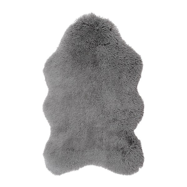 Szary dywan ze skóry ekologicznej Floorist Soft Bear, 70x105 cm