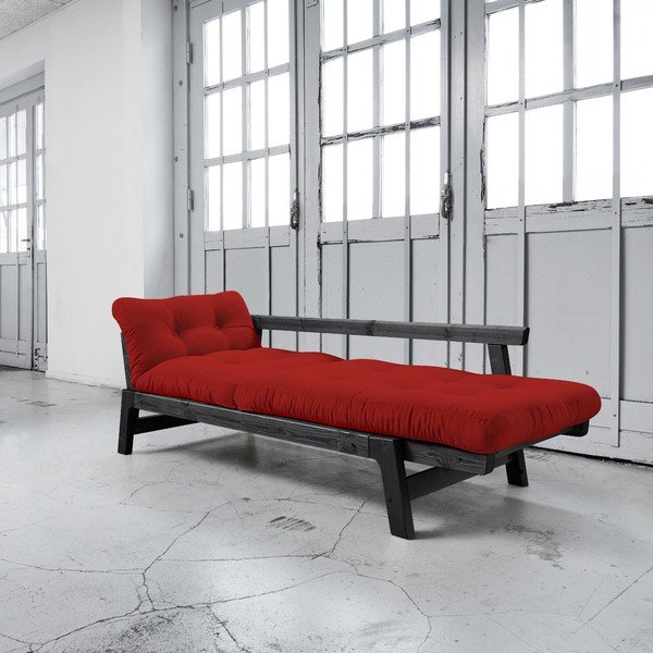 Sofa rozkładana Karup Step Black/Red-image-2