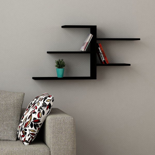 Półka wisząca Faba, czarna-image-1