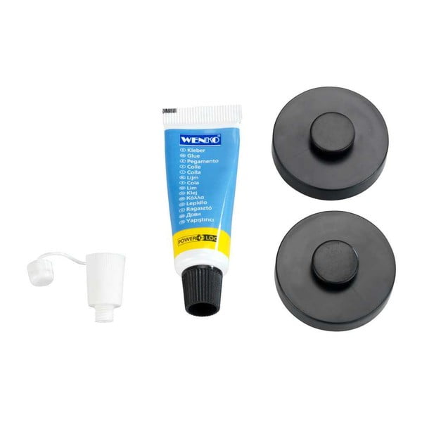 Zestaw 2 czarnych adapterów samoprzyczepnych Wenko Power-Loc Classic Plus-image-2