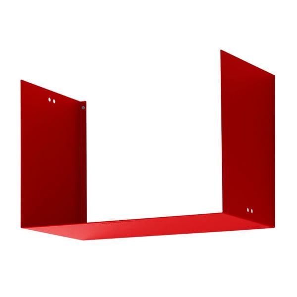 Czerwona metalowa półka ścienna Mi piace molto Geometric Medium