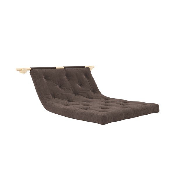 Ciemnobrązowa sztruksowa rozkładana sofa 135 cm Hooked – Karup Design-image-3
