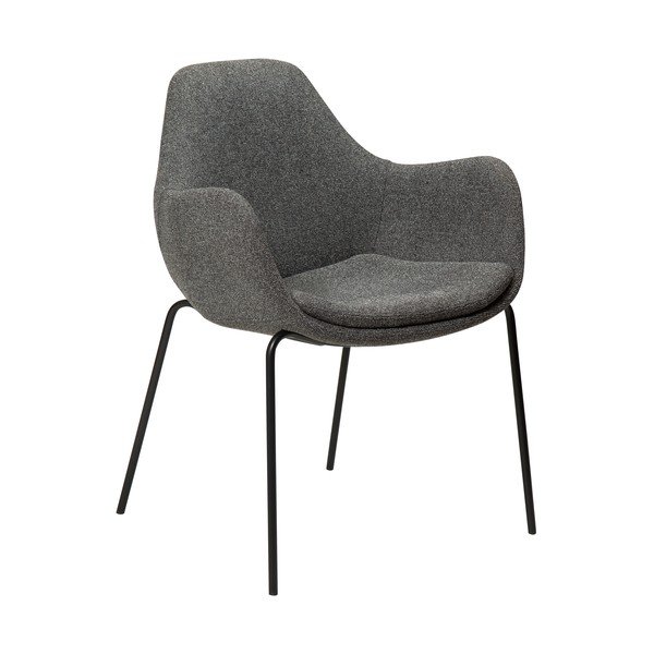 Szary fotel z materiału bouclé Zimmer – DAN-FORM Denmark