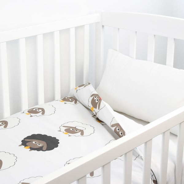 Dziecięca narzuta z poszewką na poduszkę Baleno Little Sheep, 100x130 cm-image-1