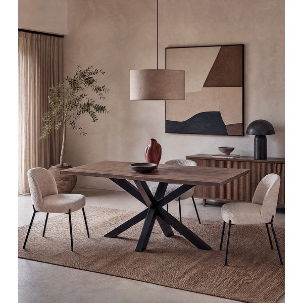 Stół z blatem w dekorze orzecha 100x180 cm Comba – Marckeric-image-1