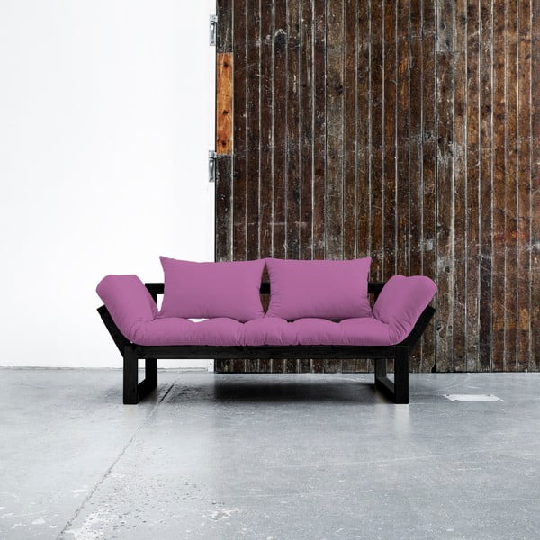 Sofa rozkładana Karup Edge Black/Taffy Pink