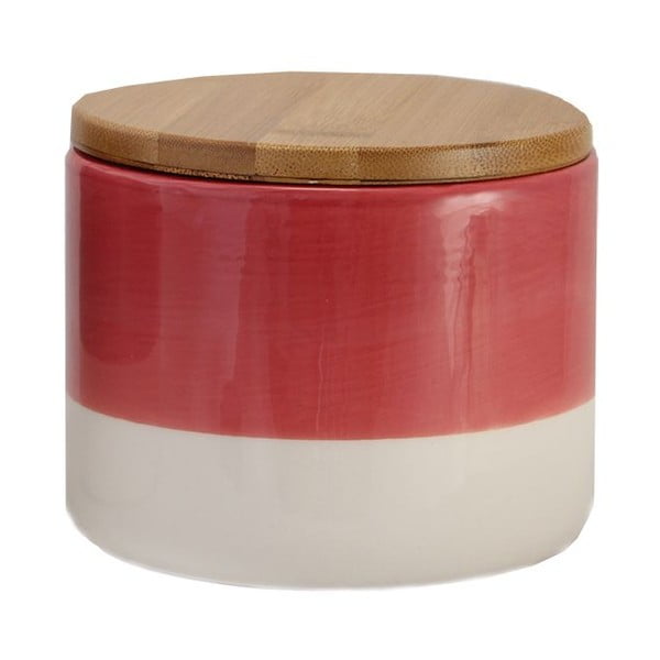 Czerwono-biały pojemnik ceramiczny Strömshaga Majken, 10 cm
