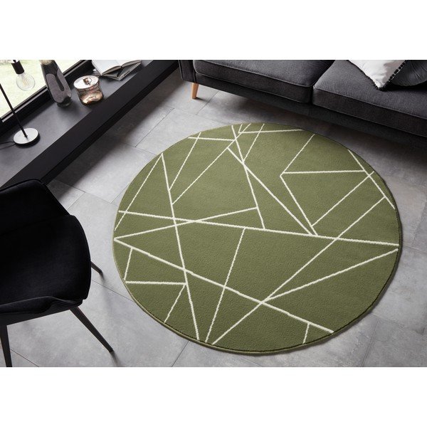 Zielony dywan Ragami Velvet, ø 140 cm-image-1