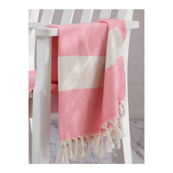 Ręcznik hammam Elmas Pink, 100x180 cm