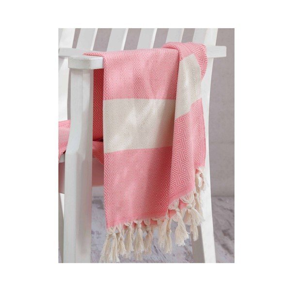 Ręcznik hammam Elmas Pink, 100x180 cm