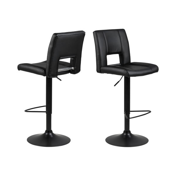 Czarny hoker z regulowaną wysokością Actona Sylvia-image-2