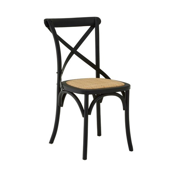 Czarne krzesło z litego drewna dębowego Lyon – Premier Housewares