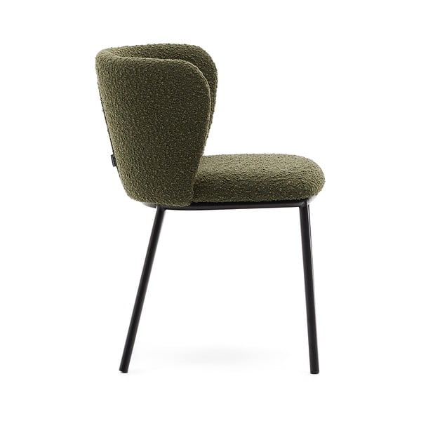 Zielony tapicerowany fotel jadalniany Ciselia – Kave Home-image-2