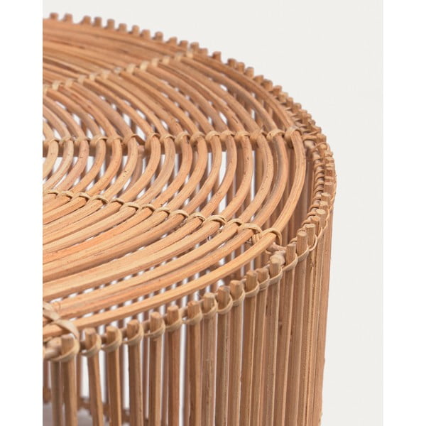 Rattanowe okrągłe stoliki w naturalnym kolorze zestaw 2 szt. ø 66 cm Elmima – Kave Home-image-3