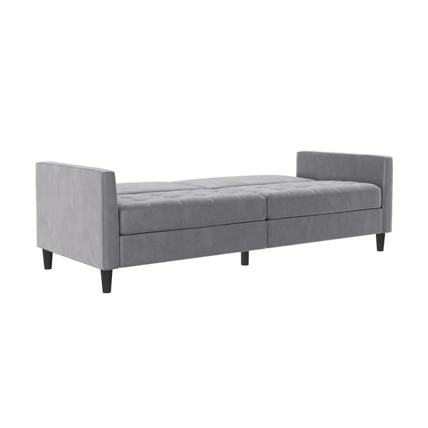 Jasnoszara aksamitna sofa 207 cm Presley – Støraa-image-3