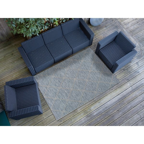 Niebieski dywan odpowiedni na zewnątrz Universal Cork, 55x110 cm-image-1