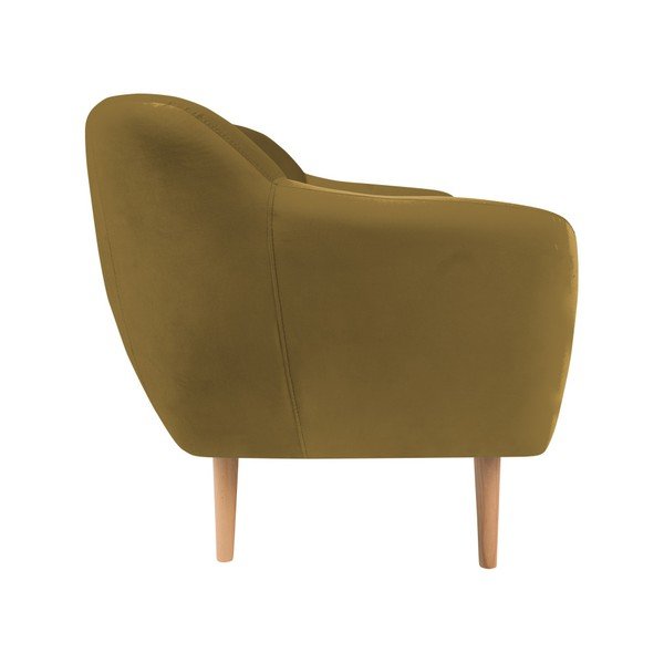 Musztardowa sofa 2-osobowa Mazzini Sofas Benito-image-3