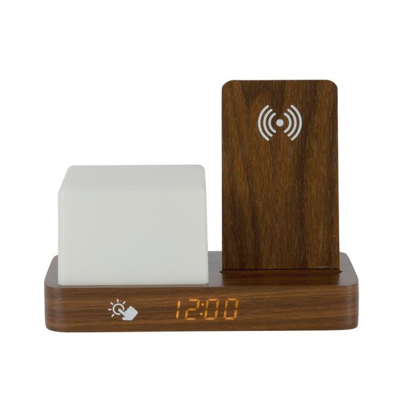 Budzik cyfrowy/stołowy  z ładowarką bezprzewodową Retro LED Night Light – Karlsson-image-3