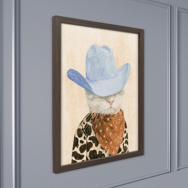 Obraz drukowany z ramą w zestawie 30x40 cm Howdy Cat – Styler-image-1