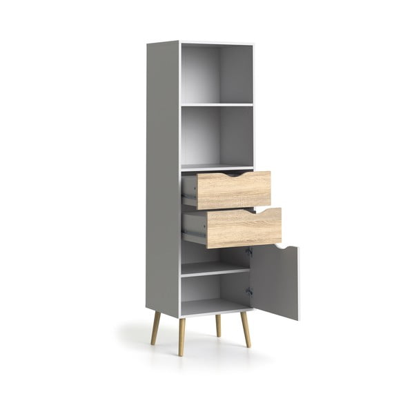 Biały regał Tvilum Oslo, 50 x 171 cm-image-3