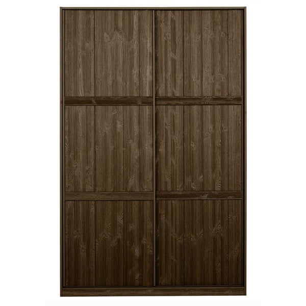Brązowa szafa z litego drewna sosnowego z drzwiami przesuwnymi 139x215 cm Katoi – BePureHome