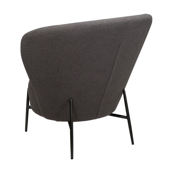 Szary fotel z materiału bouclé Orbit – DAN-FORM Denmark-image-1