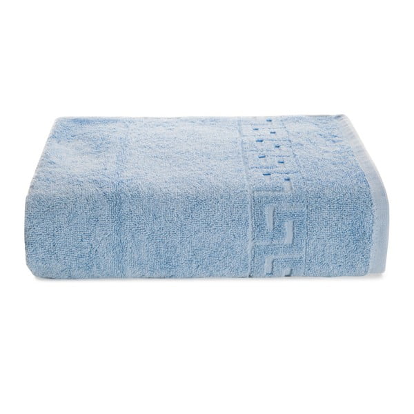 Jasnoniebieski ręcznik kąpielowy z bawełny Kate Louise Pauline, 70x140 cm