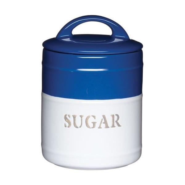 Niebiesko-biały pojemnik Sugar