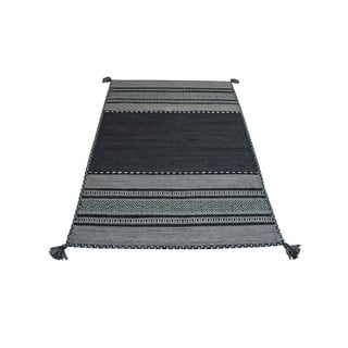 Ciemnoszary bawełniany chodnik Webtappeti Antique Kilim, 60x200 cm